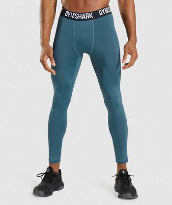 Pánské Legíny Gymshark Element Baselayer Tyrkysové | CZ 2215LIS
